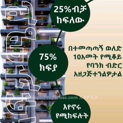 1 bed 1 bathroom 57.5sq.m apartment for sale at ጎፋ መብራትሀይል 